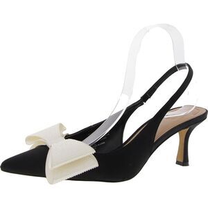 INC International Concepts Black and Cream Slingback Heels